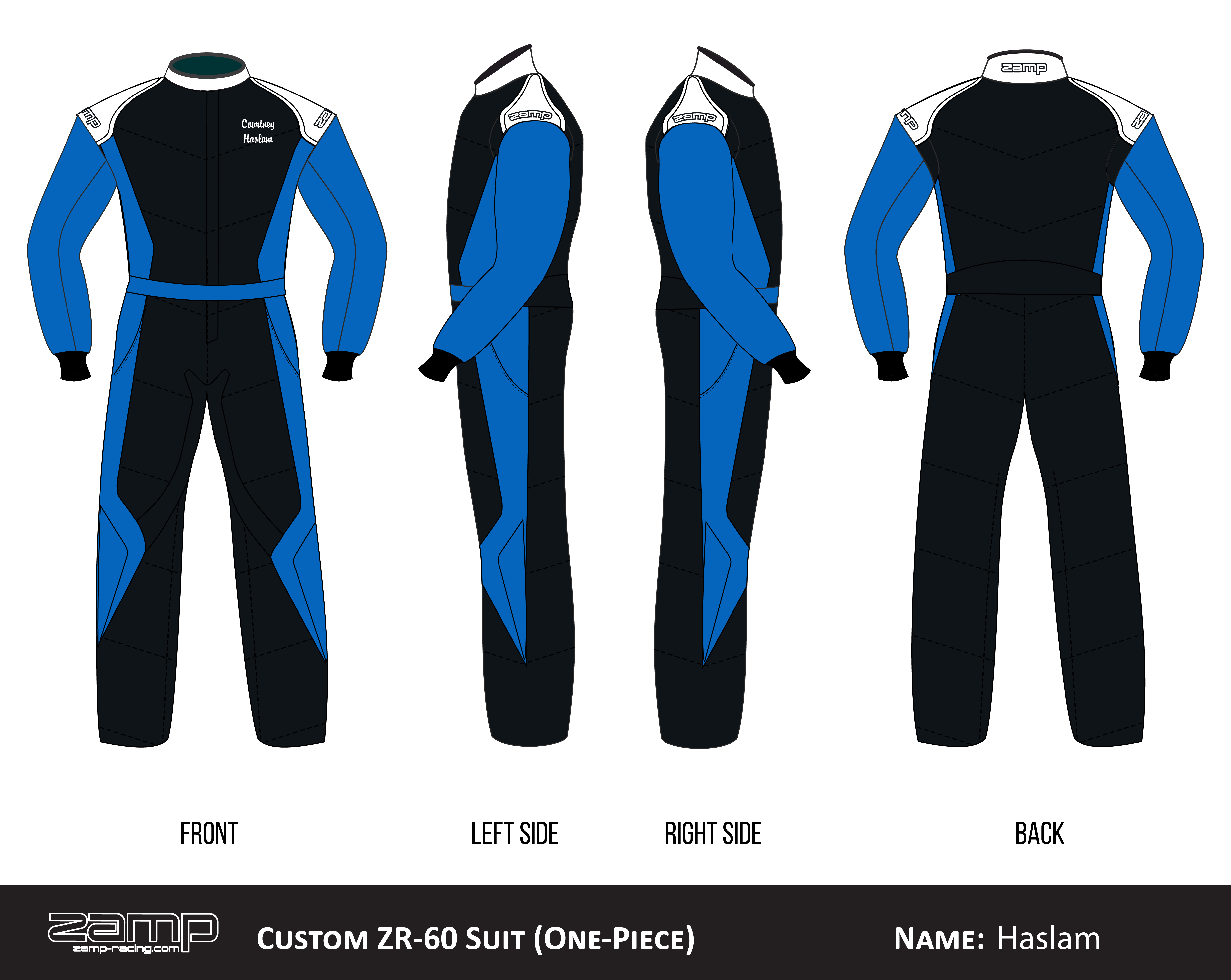 Custom Zamp racing suit